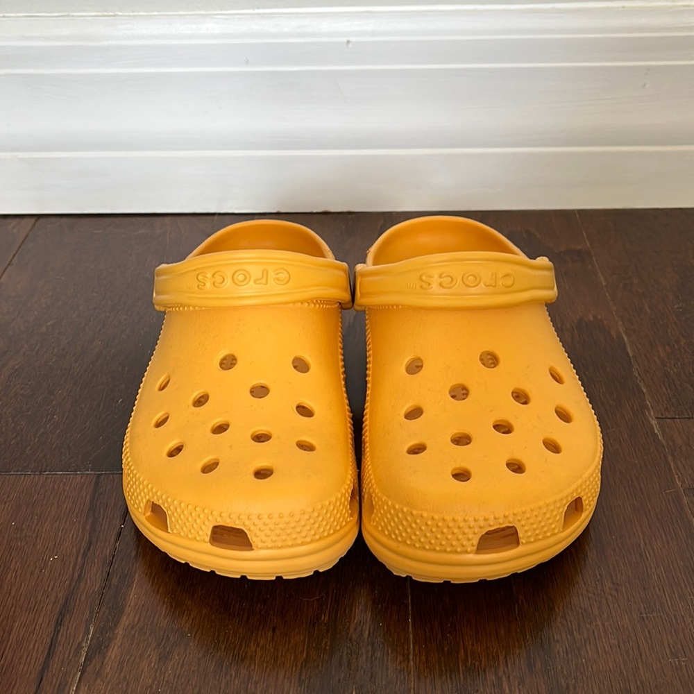 Orange Crocs